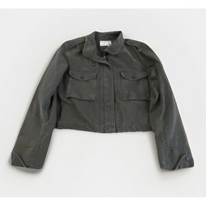 Rag & Bone Womens Size Medium Military Style Cropped Fatigue Jean Jacket